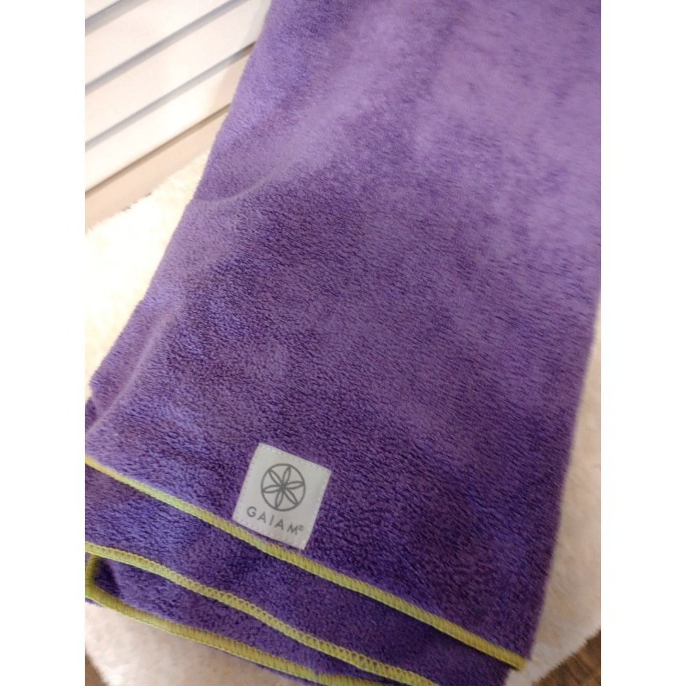 Gaiam Yoga Towel - Mat Sized Active Dry Non Slip Moisture Wicking Sweat Absorben